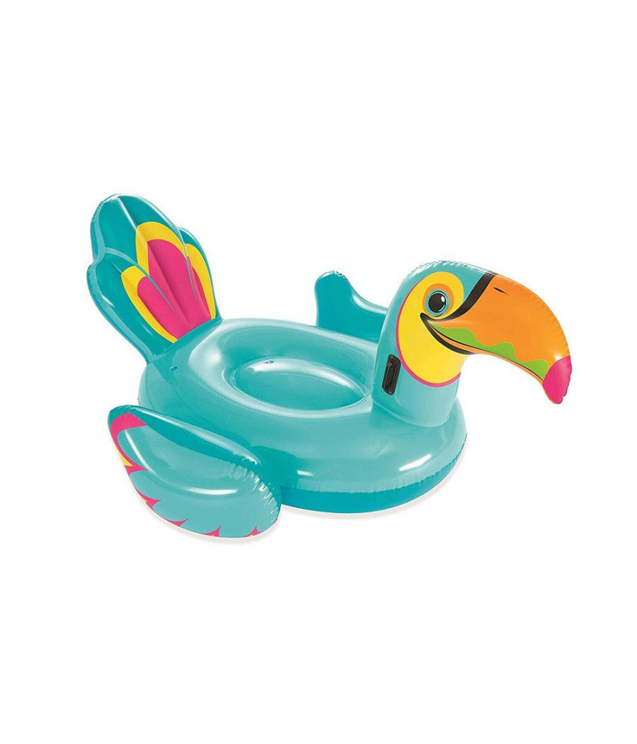 Cavalcabile A Forma Di Tucano Gonfiabile Gigante 207 X 150 Cm 41126 Mare Piscina         