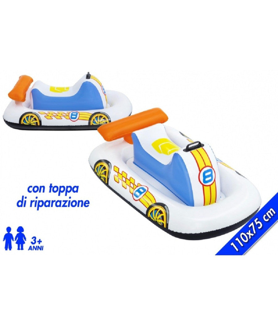 Cavalcabile Auto Sportiva 110x75cm Galleggiante Piscina Spiaggia Gonfiabile 41480         