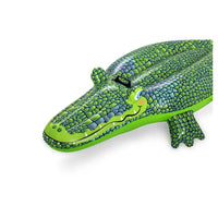 Trade Shop - Cavalcabile Coccodrillo Gonfiabile Per Bambini Galleggiante 152x71cm Con Maniglia 41477 -