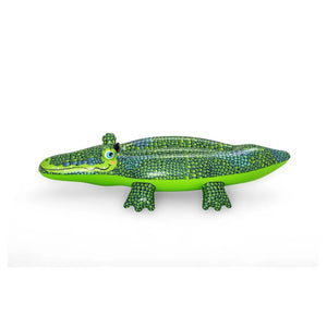 Trade Shop - Cavalcabile Coccodrillo Gonfiabile Per Bambini Galleggiante 152x71cm Con Maniglia 41477 -