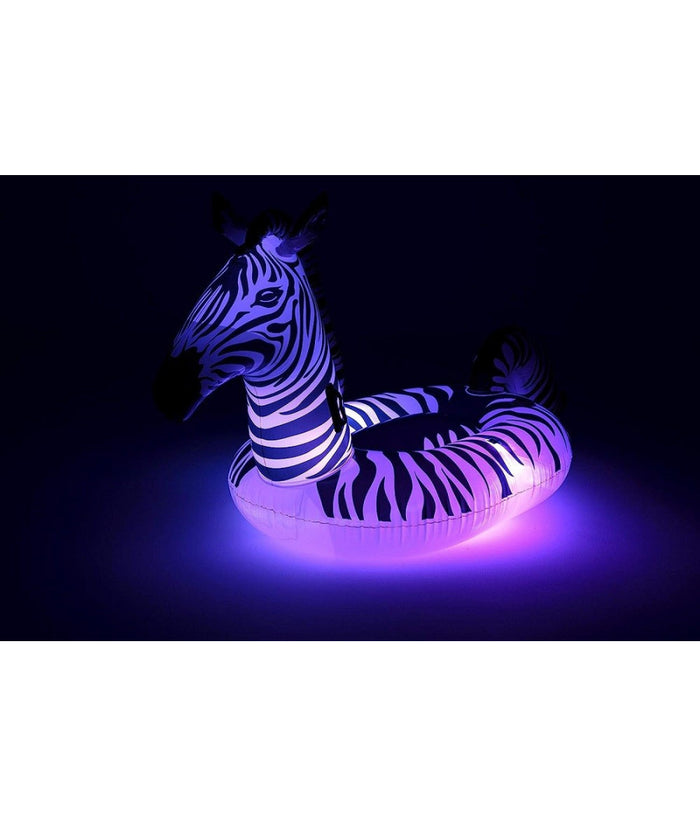 Cavalcabile Fashion Gonfiabile Zebra Gigante Con Luci Led Piscina 254x142cm 41406         