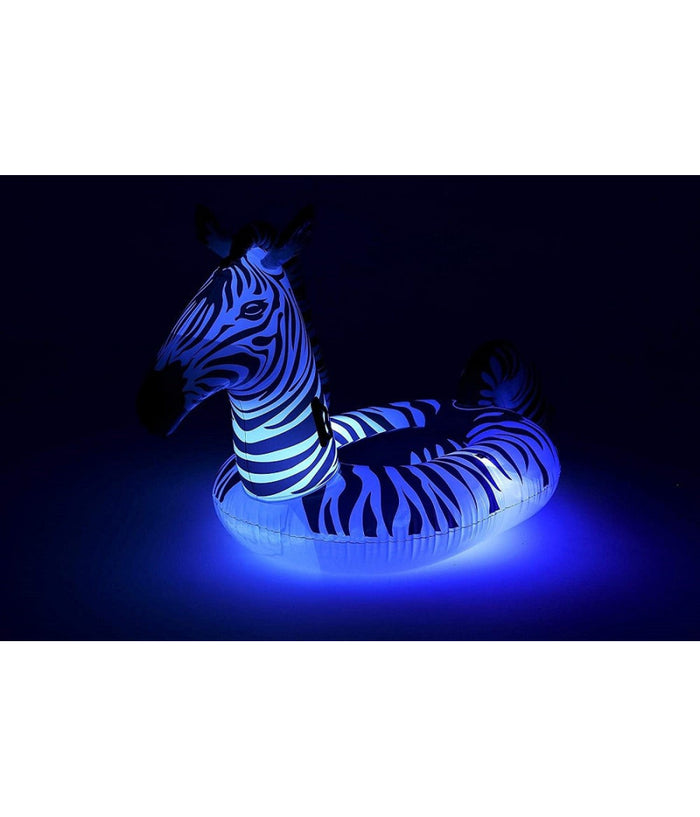 Cavalcabile Fashion Gonfiabile Zebra Gigante Con Luci Led Piscina 254x142cm 41406         
