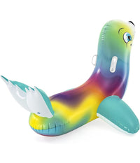 Cavalcabile Gonfiabile A Forma Di Foca Allegra Bambini 157x114cm Maniglie 41479         