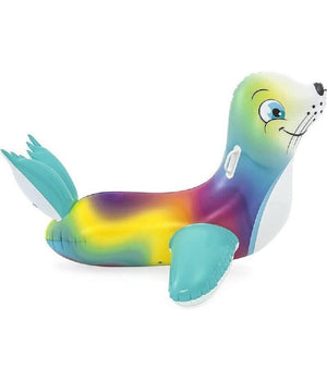 Cavalcabile Gonfiabile A Forma Di Foca Allegra Bambini 157x114cm Maniglie 41479         