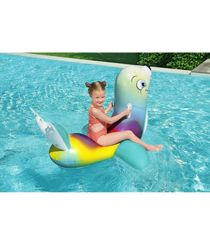 Cavalcabile Gonfiabile A Forma Di Foca Allegra Bambini 157x114cm Maniglie 41479         