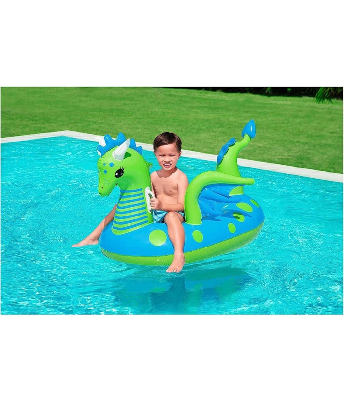 Cavalcabile Gonfiabile Forma Drago Fantasy Dragon 134x142 Cm Con Maniglie 41476         