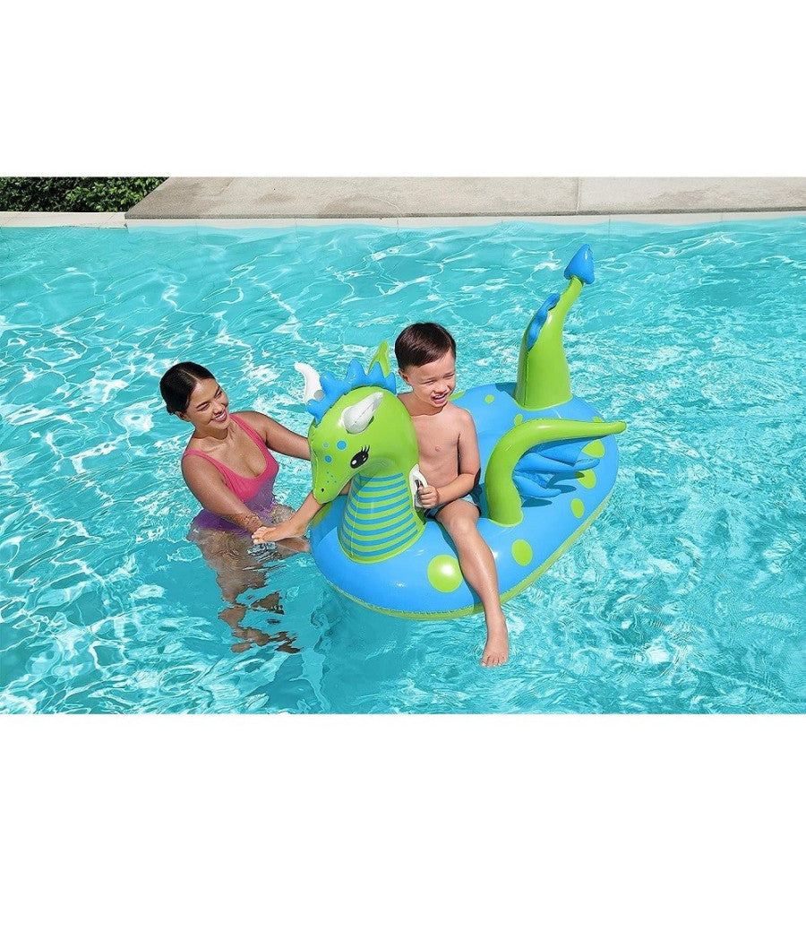 Cavalcabile Gonfiabile Forma Drago Fantasy Dragon 134x142 Cm Con Maniglie 41476         