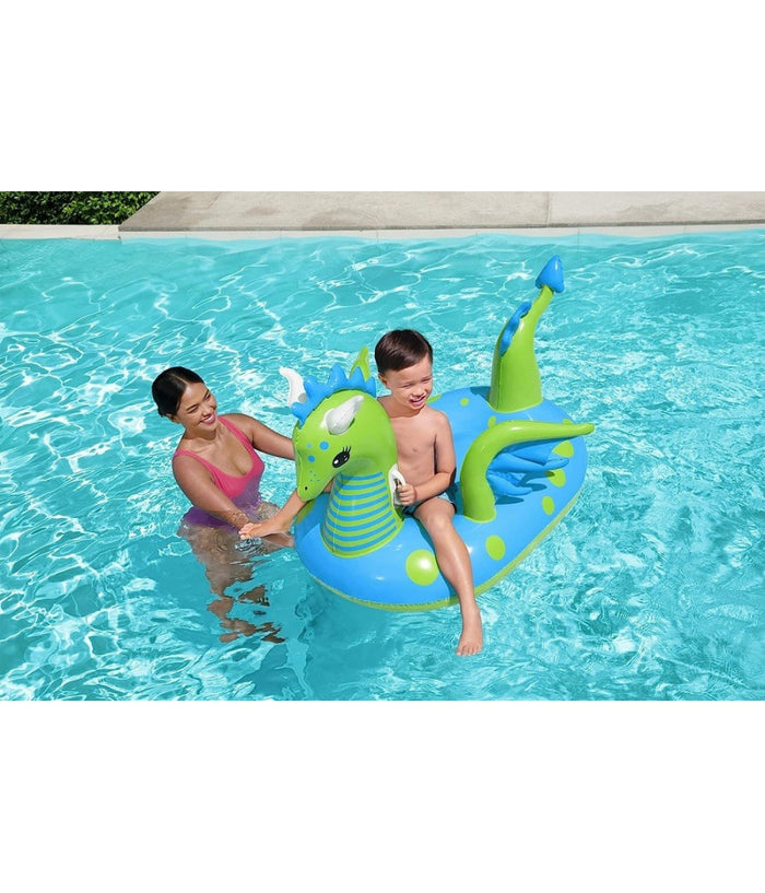 Cavalcabile Gonfiabile Forma Drago Fantasy Dragon 134x142 Cm Con Maniglie 41476         