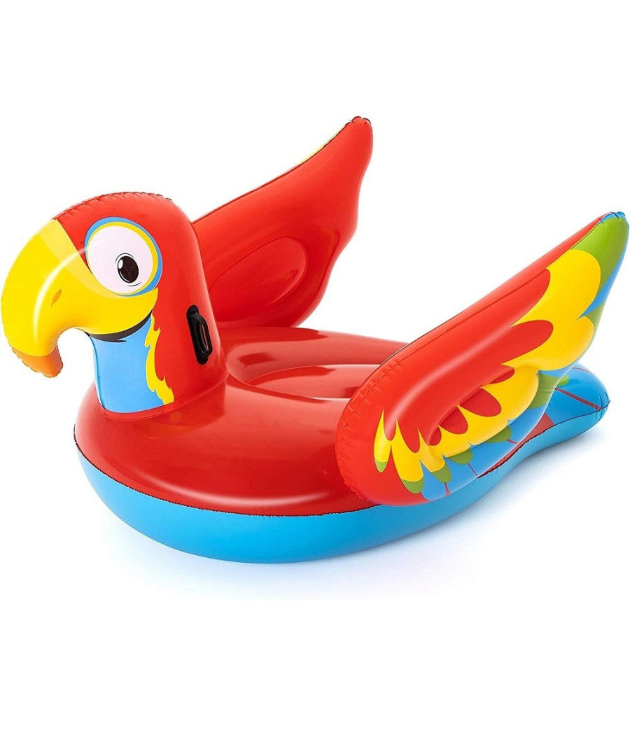 Cavalcabile Gonfiabile Pappagallo 203x132 Cm Bambini Mare Animale Piscina 41127         