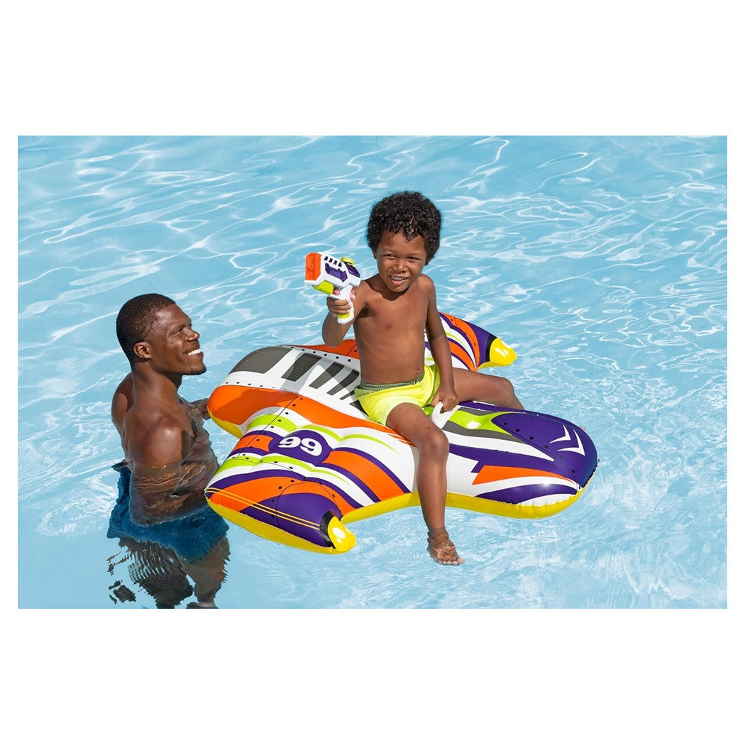 Trade Shop - Cavalcabile Gonfiabile Splash Shuttle 117x107cm Galleggiante Con Maniglia Pistola 41503 -