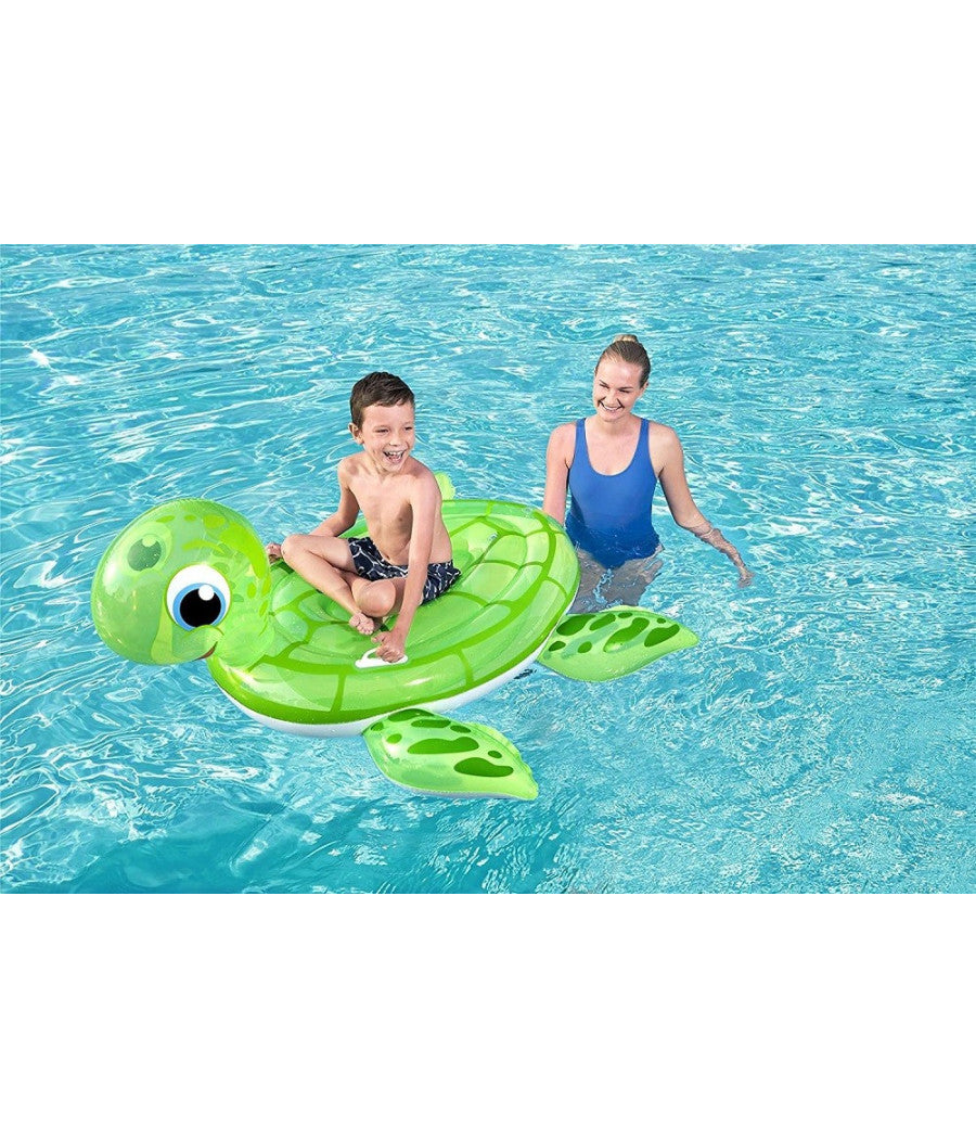 Cavalcabile Gonfiabile Tartaruga Galleggiante Bambini 140x140 Cm Maniglie 41041         