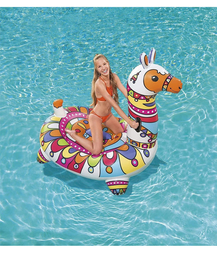 Trade Shop - Cavalcabile Pop Art Barcellona Lama 193x151cm Gonfiabile Maniglie Piscina 41136 -