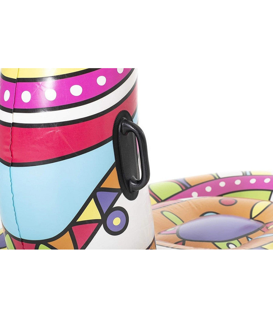 Trade Shop - Cavalcabile Pop Art Barcellona Lama 193x151cm Gonfiabile Maniglie Piscina 41136 -