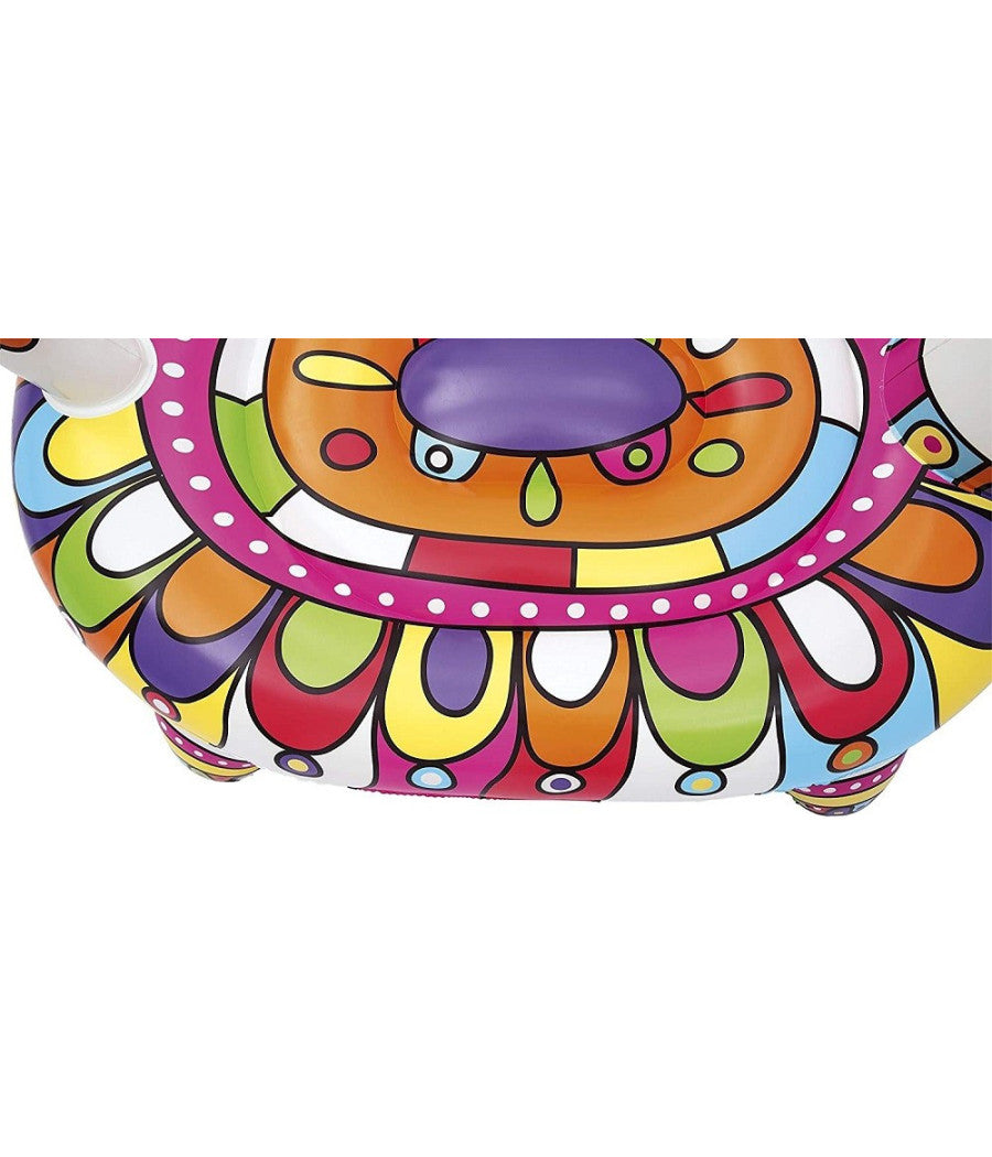 Trade Shop - Cavalcabile Pop Art Barcellona Lama 193x151cm Gonfiabile Maniglie Piscina 41136 -