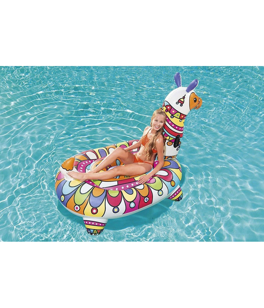 Trade Shop - Cavalcabile Pop Art Barcellona Lama 193x151cm Gonfiabile Maniglie Piscina 41136 -