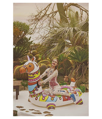 Trade Shop - Cavalcabile Pop Art Barcellona Lama 193x151cm Gonfiabile Maniglie Piscina 41136 -