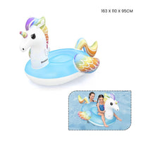 Trade Shop - Cavalcabile Unicorno Fantasy Galleggiante Gonfiabile Piscina Spiaggia Con Maniglie 41114 -