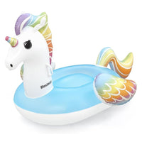 Trade Shop - Cavalcabile Unicorno Fantasy Galleggiante Gonfiabile Piscina Spiaggia Con Maniglie 41114 -