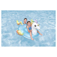 Trade Shop - Cavalcabile Unicorno Fantasy Galleggiante Gonfiabile Piscina Spiaggia Con Maniglie 41114 -
