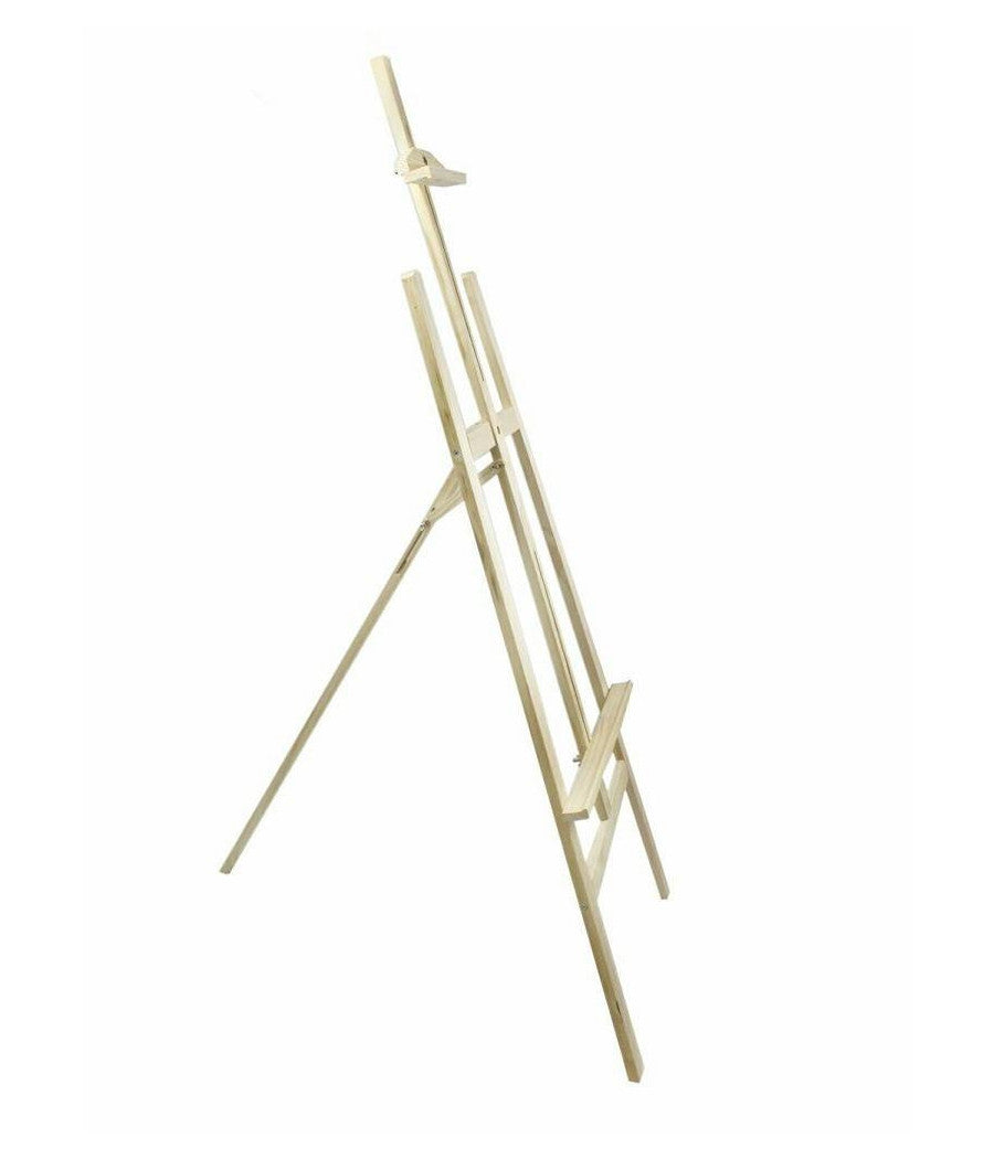 Cavalletto Pittorico In Legno Inclinabile 120 Cm Pittura Esposizione Tele Quadri         
