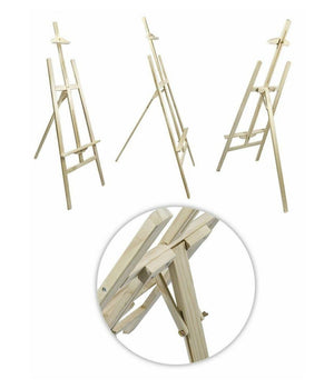 Cavalletto Pittorico In Legno Inclinabile 120 Cm Pittura Esposizione Tele Quadri         