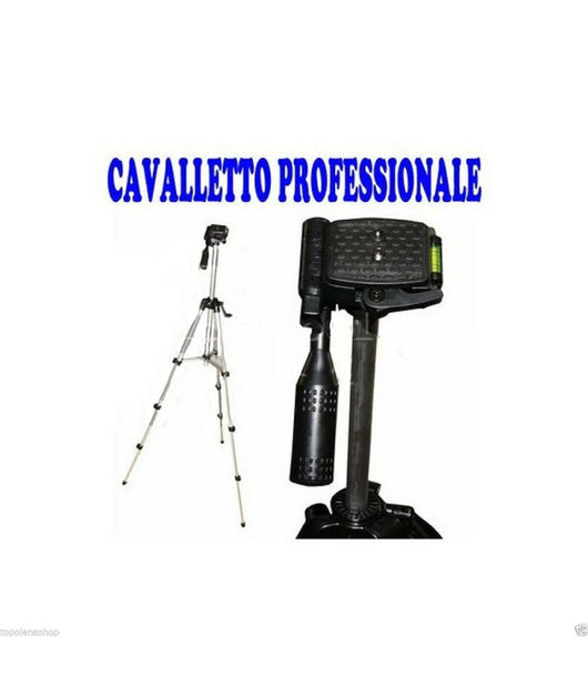 Cavalletto Treppiedi Fotocamera Per Videocamera Stativo 1,20 Mt Max         