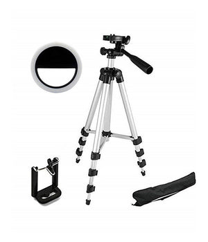 Cavalletto Universale Fotocamera Treppiedi Tripode Supporto Alluminio Smartphone         