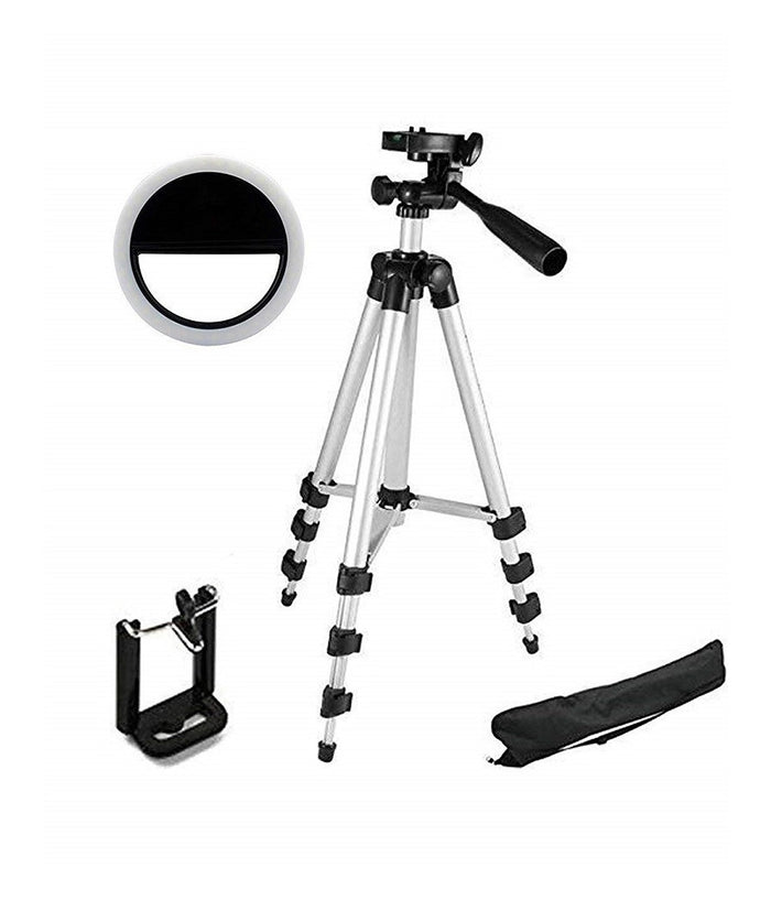 Cavalletto Universale Fotocamera Treppiedi Tripode Supporto Alluminio Smartphone         