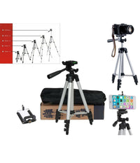 Cavalletto Universale Fotocamera Treppiedi Tripode Supporto Alluminio Smartphone         