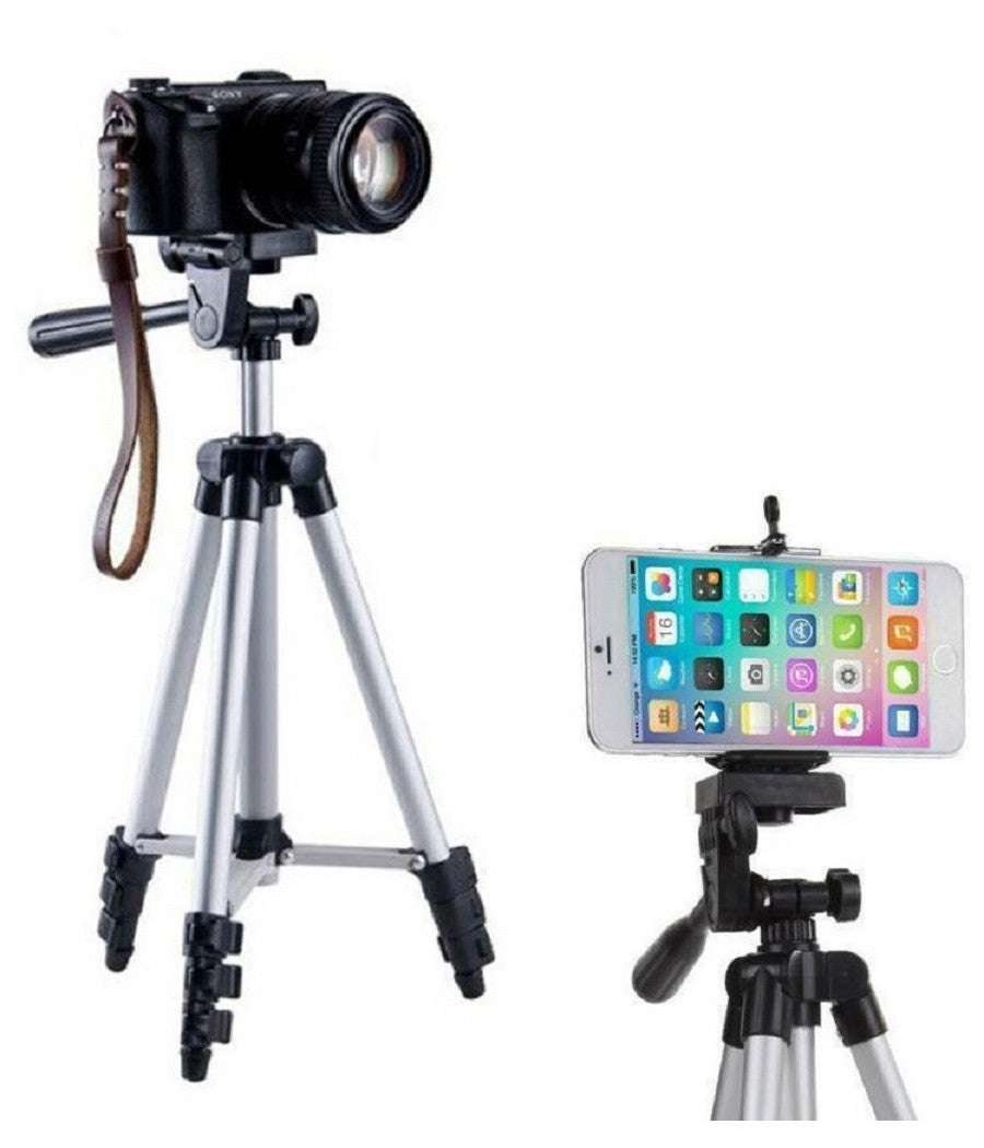 Cavalletto Universale Fotocamera Treppiedi Tripode Supporto Alluminio Smartphone         