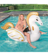 Cavallo Fashion Pegaso Cavalcabile Gigante 231 X 150 Cm Unicorno Bianco         