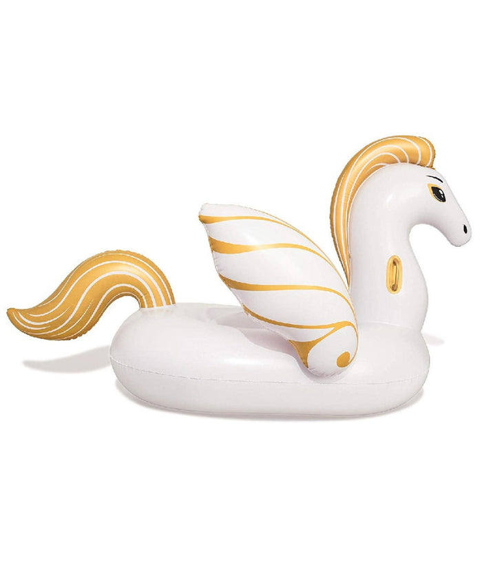 Trade Shop - Cavallo Fashion Pegaso Cavalcabile Gigante 231 X 150 Cm Unicorno Bianco -