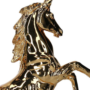 Cavallo resina oro cm 26x9h35