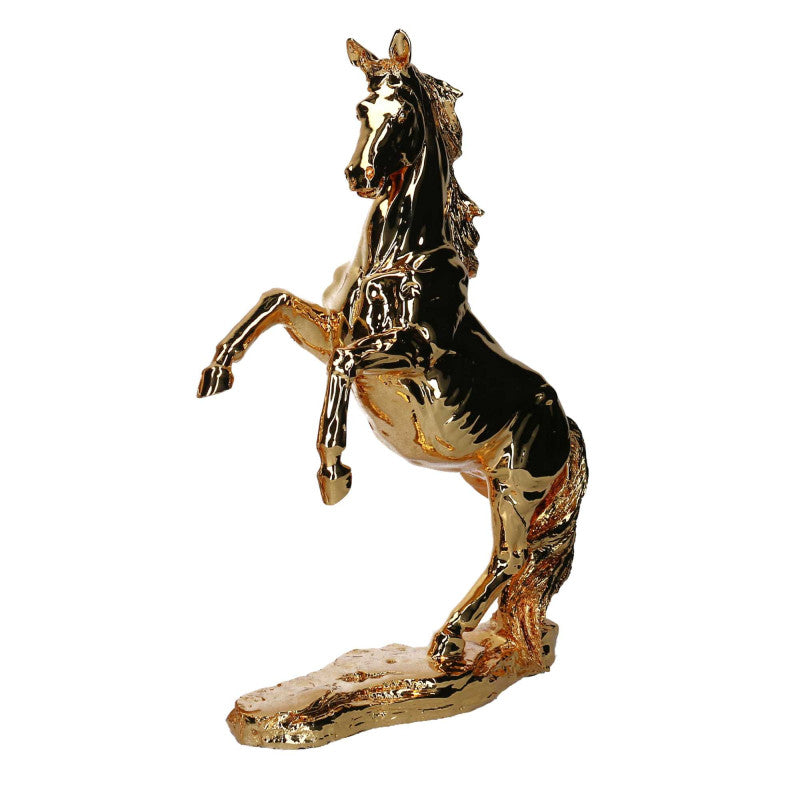 Cavallo resina oro cm 26x9h35