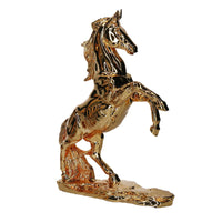 Cavallo resina oro cm 26x9h35