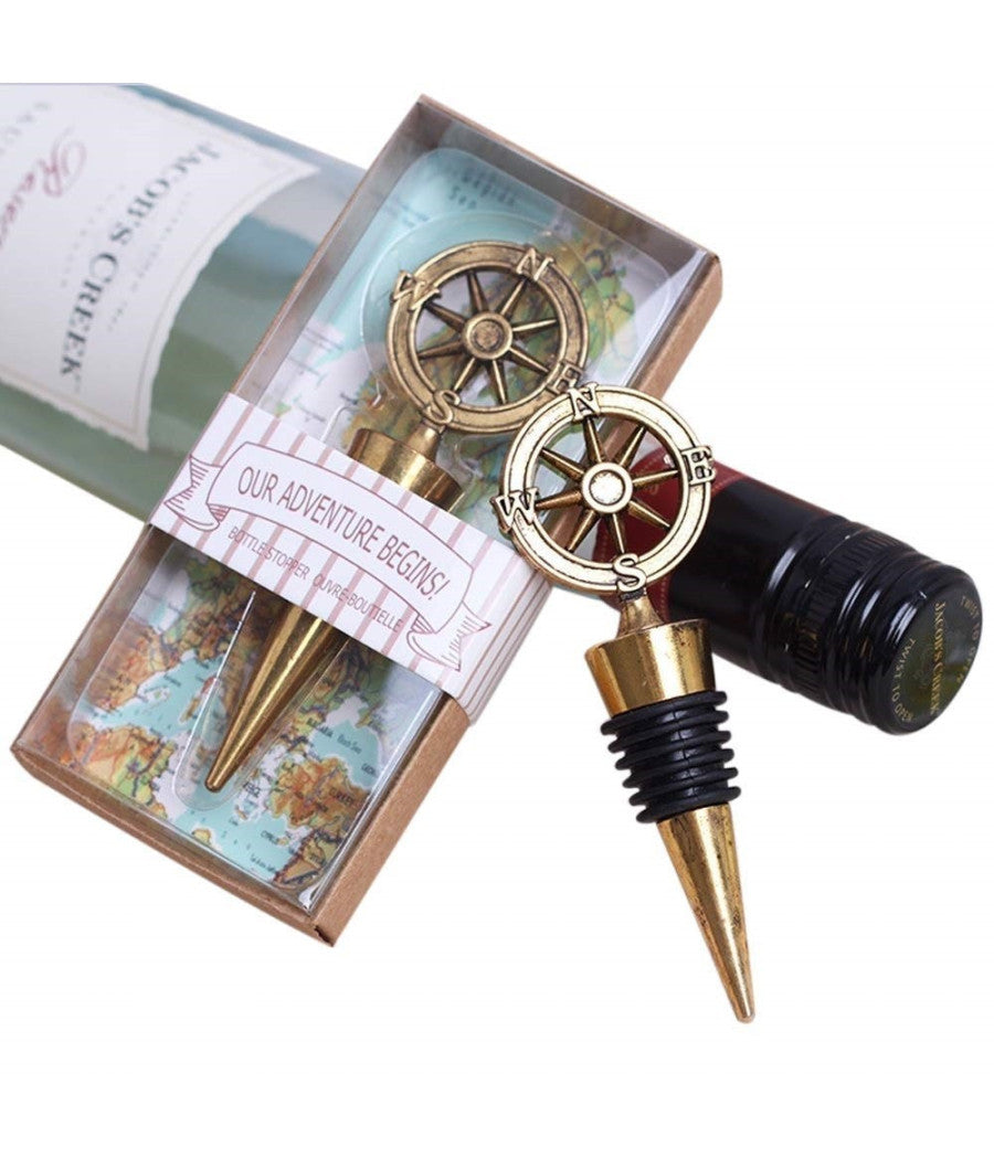 Cavatappi Apri Bottiglia Timone Rosa Venti Scatola Segnaposto Bomboniera         