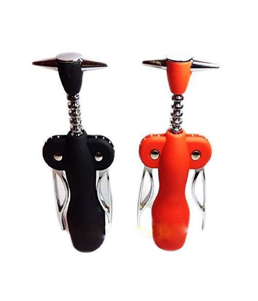 Cavatappi Apribottiglia Stappa Bottiglie A Leva Vino Sommelier Acciaio Plastica         