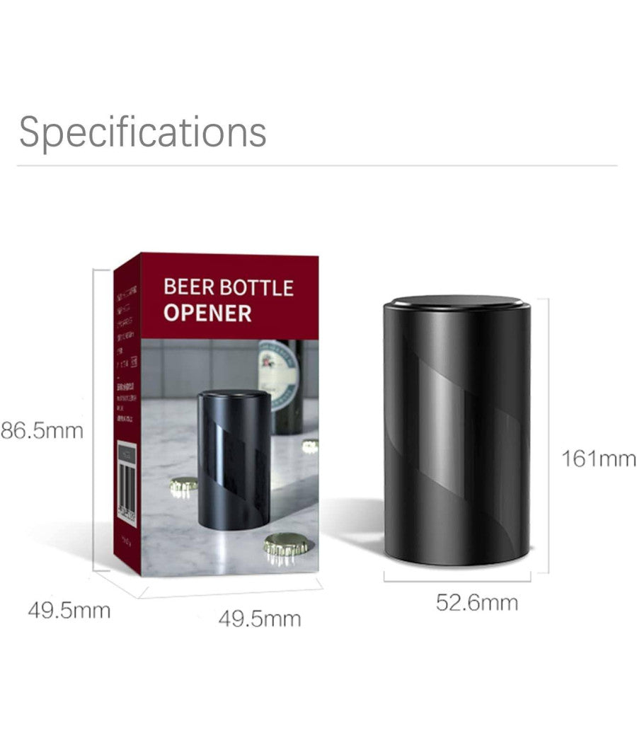 Cavatappi Apribottiglie Stappa Tappo Con Pressione Su Bottiglia Birra Magnetico         