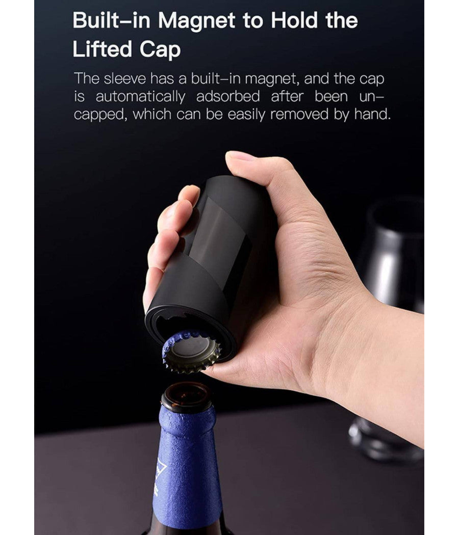 Cavatappi Apribottiglie Stappa Tappo Con Pressione Su Bottiglia Birra Magnetico         