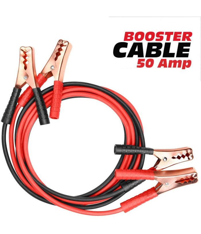 Cavi Avviamento Collegamento Batteria Per Moto 50 Amp 1,2 Metri Jumper Scooter         