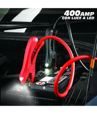 Cavi Batteria Avviamento Collegamento Auto Moto 400 Amp Con Luce Led Jumper         