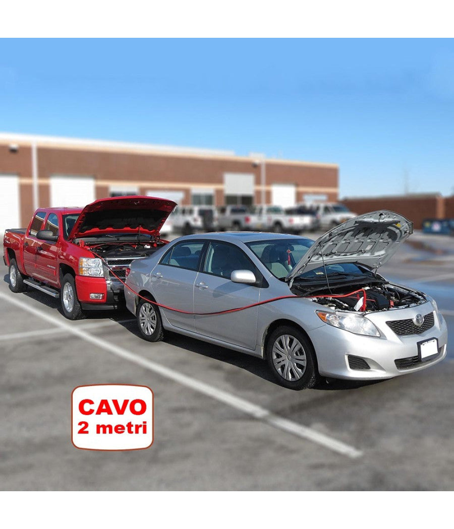 Cavi Collegamento Batteria 500 Amp Jumper Avviamento Auto Camper Camion Moto         