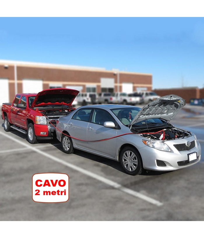 Cavi Collegamento Batteria 500 Amp Jumper Avviamento Auto Camper Camion Moto         