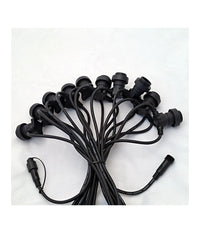 Cavo 10 Metri Con 10 Portalampada E27 Spina Schuko Per Esterno Cordoniera Gazebo         