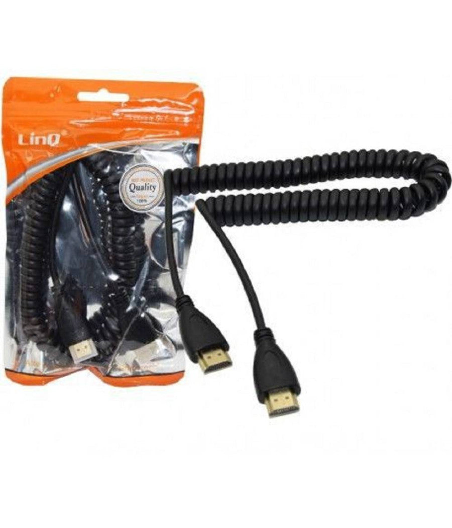 Cavo Adattatore A Spirale Molla Da Hdmi Maschio A Hdmi Maschio 2 Metri Hd-m4520         