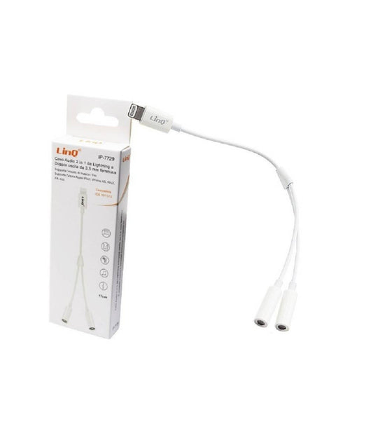 Cavo Adattatore Audio Da Lightning A Doppia Uscita Aux Jack 3,5mm Femmina Ip-7729         