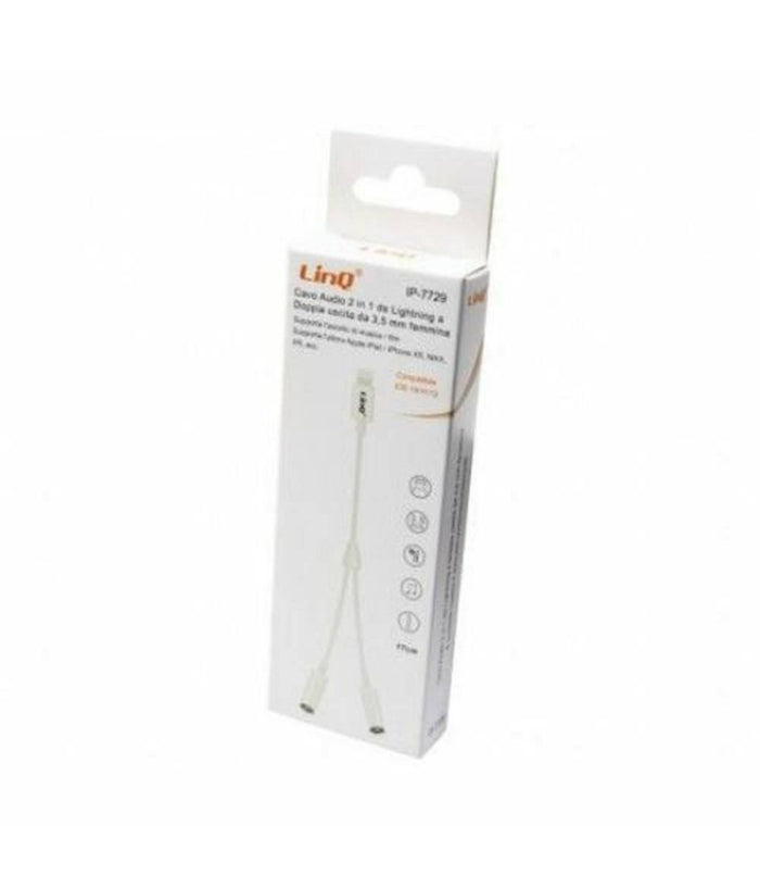 Cavo Adattatore Audio Da Lightning A Doppia Uscita Aux Jack 3,5mm Femmina Ip-7729         