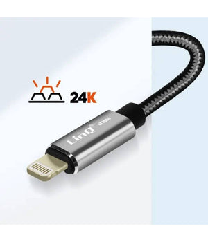 Cavo Adattatore Audio Da Lightning Maschio A 2 Jack 3,5mm Femmina Cuffie Microfono Lt3538         