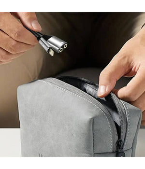 Cavo Adattatore Audio Da Lightning Maschio A 2 Jack 3,5mm Femmina Cuffie Microfono Lt3538         