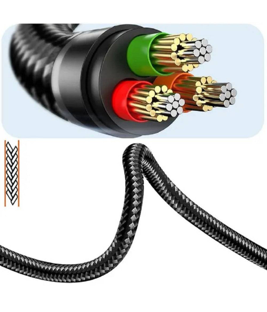 Cavo Adattatore Audio Da Type-c A Doppio Jack 3,5mm Cuffie + Microfono Tpc3536         